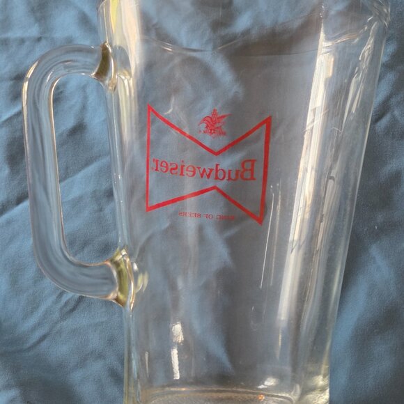 Vintage (70's) Budweiser "KING OF BEERS" Heavy Well Made Glass Beer Pitcher - Picture 2 of 7